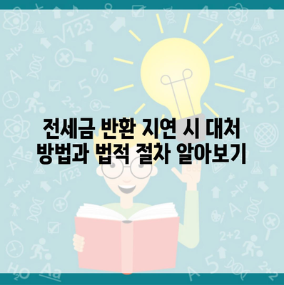 전세금 반환 지연 시 대처 방법과 법적 절차 알아보기
