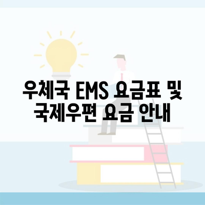 우체국 EMS 요금표 및 국제우편 요금 안내