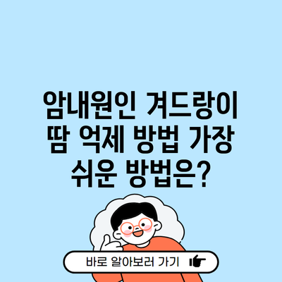 암내원인 겨드랑이 땀 억제 방법 가장 쉬운 방법은?