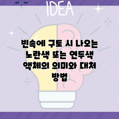 빈속에 구토 시 나오는 노란색 또는 연두색 액체의 의미와 대처 방법