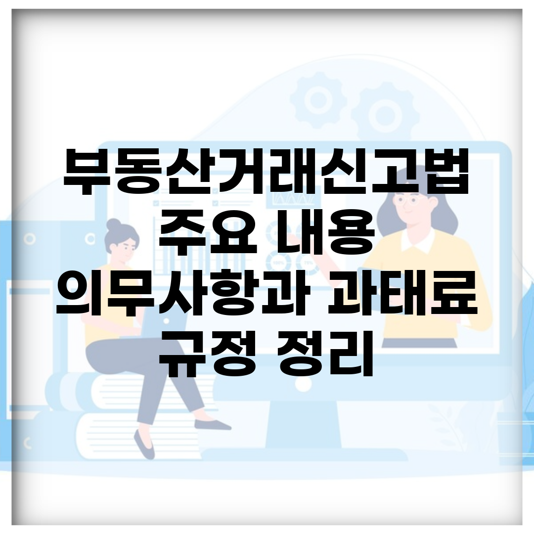 부동산거래신고법 주요 내용 | 의무사항과 과태료 규정 정리