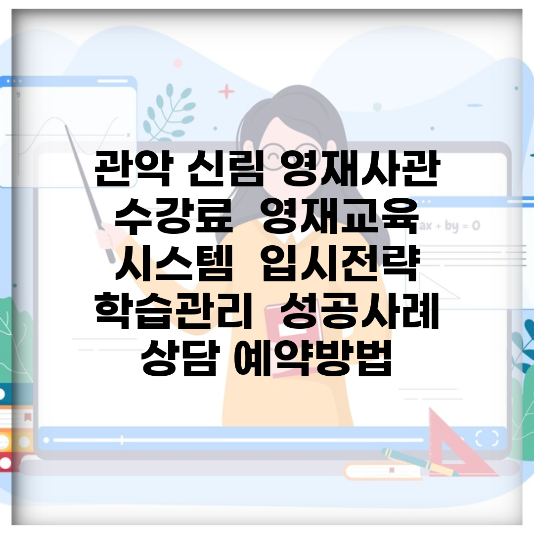 관악 신림 영재사관 | 수강료 | 영재교육 시스템 | 입시전략 | 학습관리 | 성공사례 | 상담 예약방법