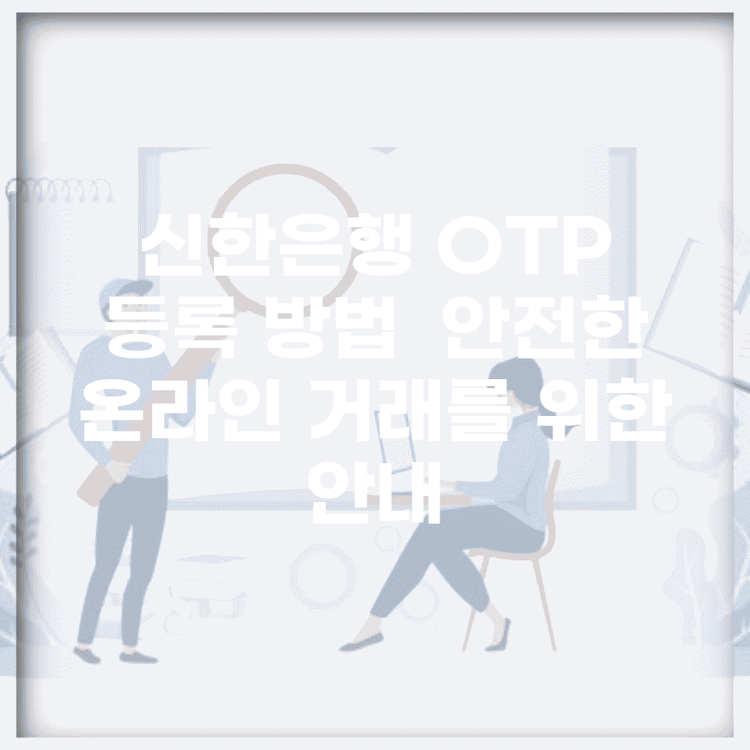 신한은행 OTP 등록 방법 | 안전한 온라인 거래를 위한 안내