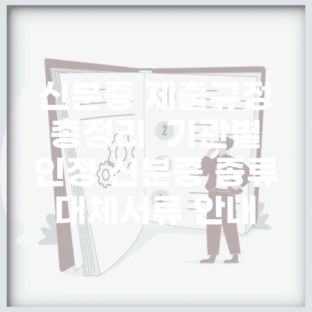 신분증 제출규정 총정리 | 기관별 인정 신분증 종류 + 대체서류 안내