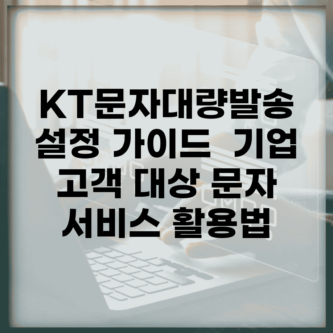 KT문자대량발송 설정 가이드 | 기업 고객 대상 문자 서비스 활용법