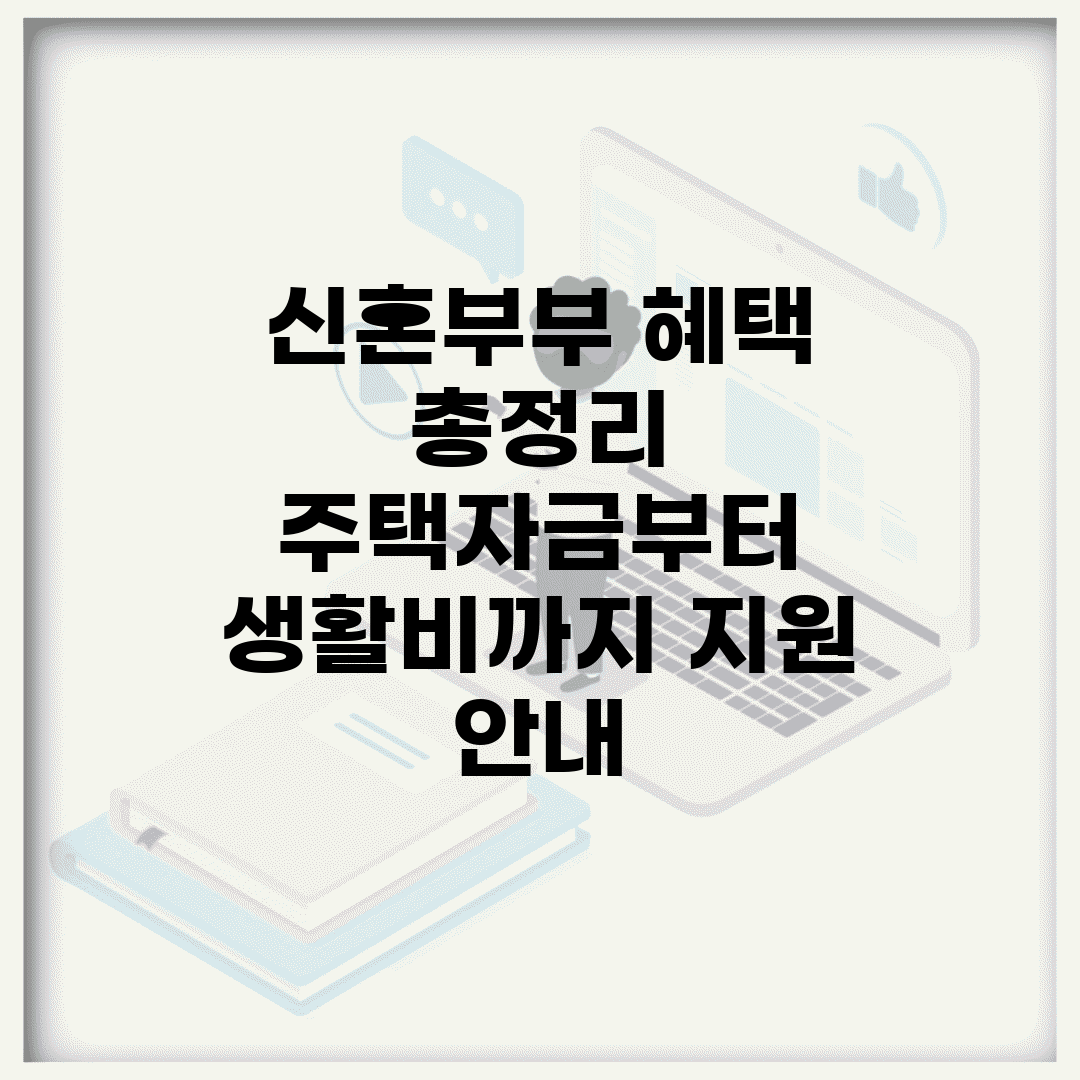 신혼부부 혜택 총정리 | 주택자금부터 생활비까지 지원 안내