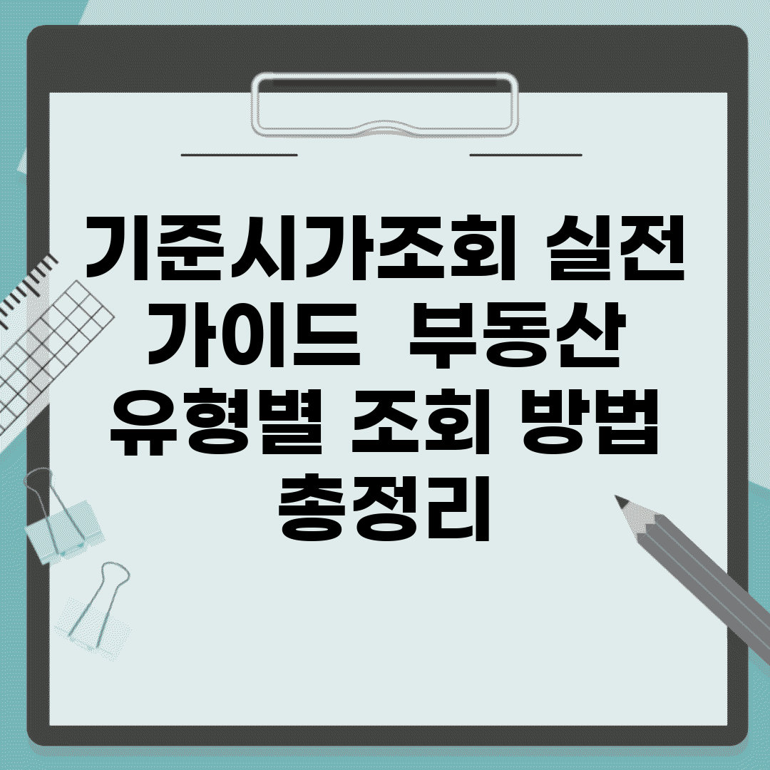 기준시가조회 실전 가이드 | 부동산 유형별 조회 방법 총정리