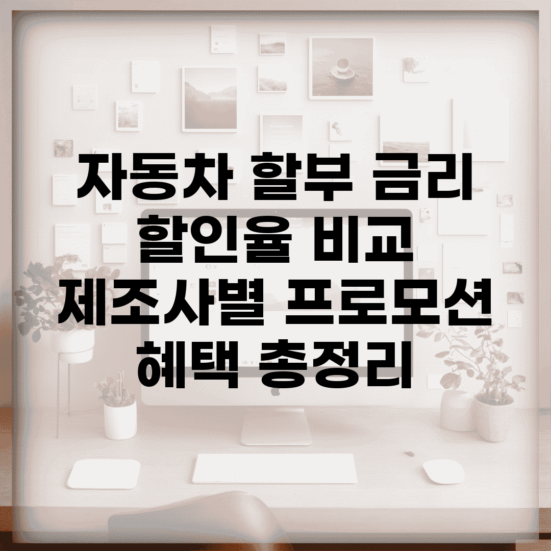 자동차 할부 금리 할인율 비교 | 제조사별 프로모션 혜택 총정리