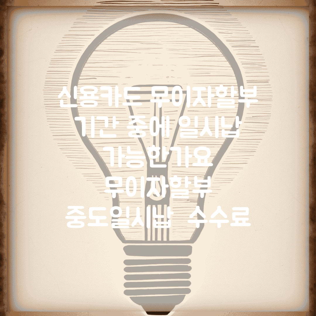 신용카드 무이자할부 기간 중에 일시납 가능한가요 | 무이자할부 | 중도일시납 | 수수료