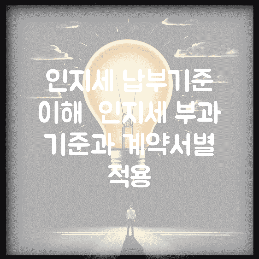 인지세 납부기준 이해 | 인지세 부과 기준과 계약서별 적용
