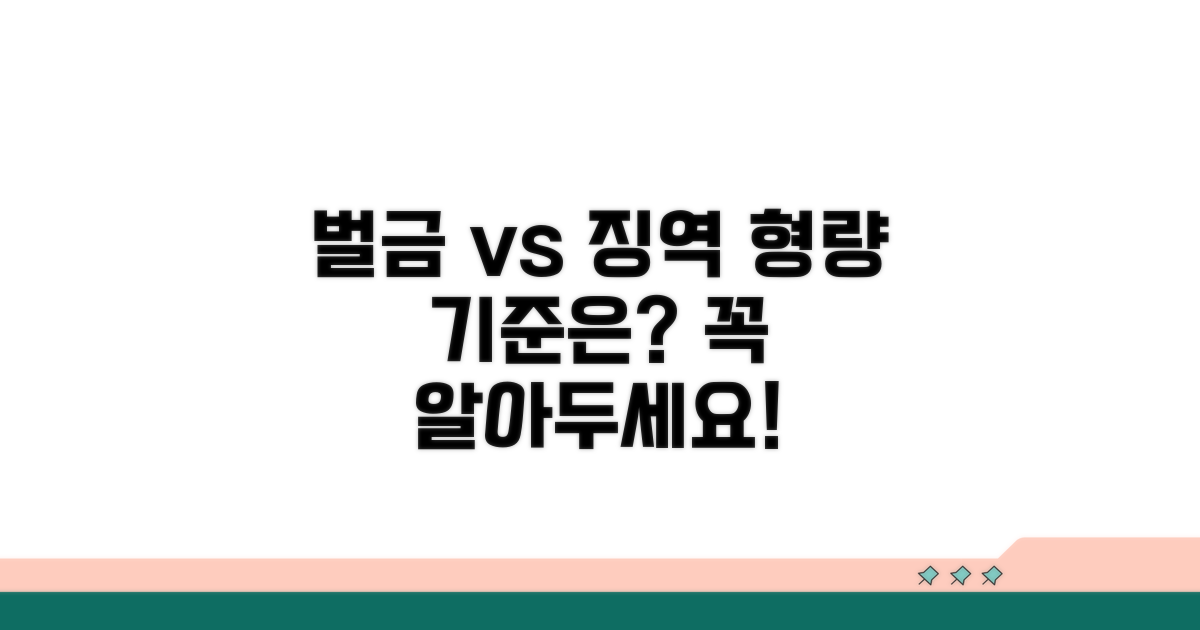 벌금형과 징역형, 구체적 기준