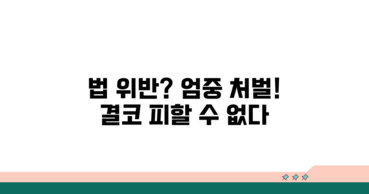 법 위반 시 엄중한 처벌 따를 것