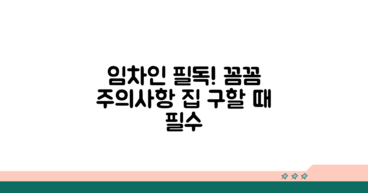 임차인 주의사항 꼼꼼히