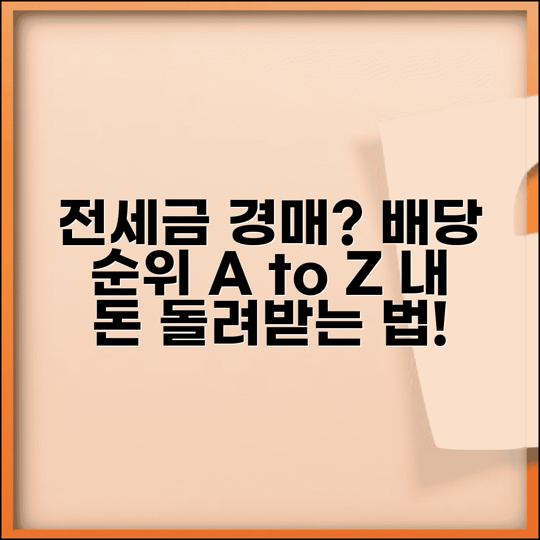 전세보증금 경매시 어떻게 | 경매시 전세보증금 배당 순위와 회수 가능성