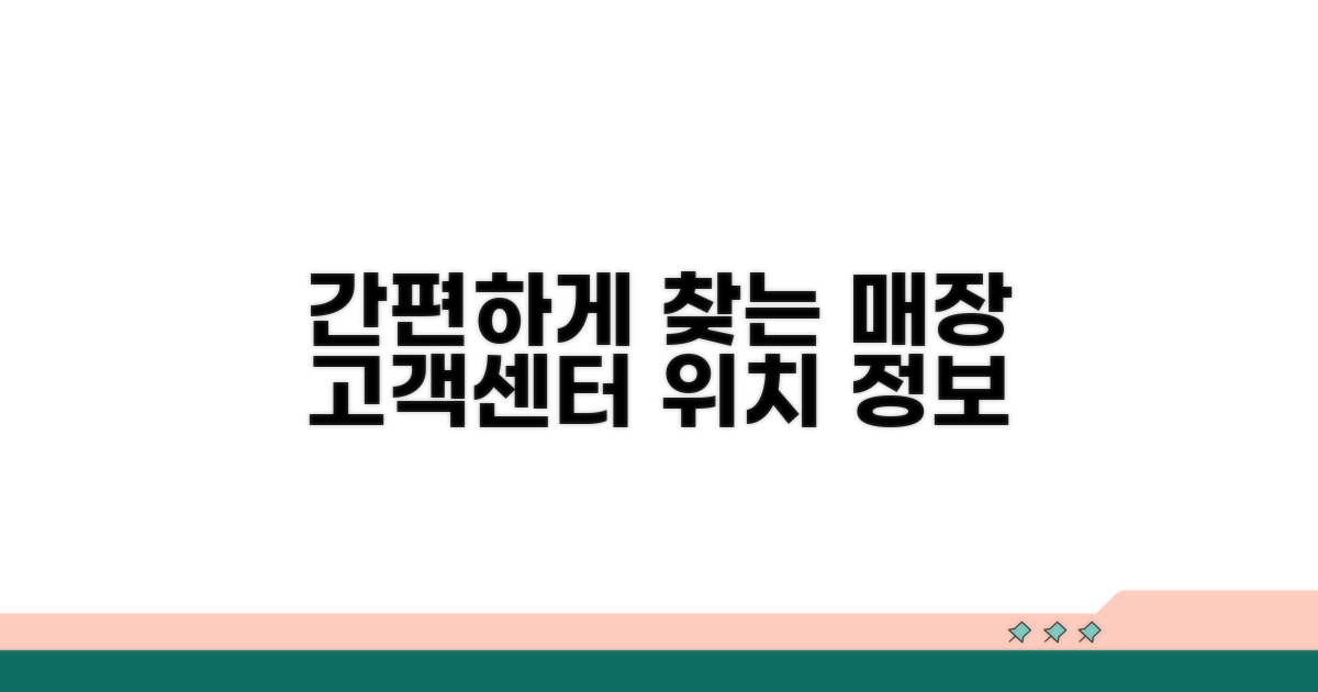 영업점 및 고객지원센터 위치 찾기