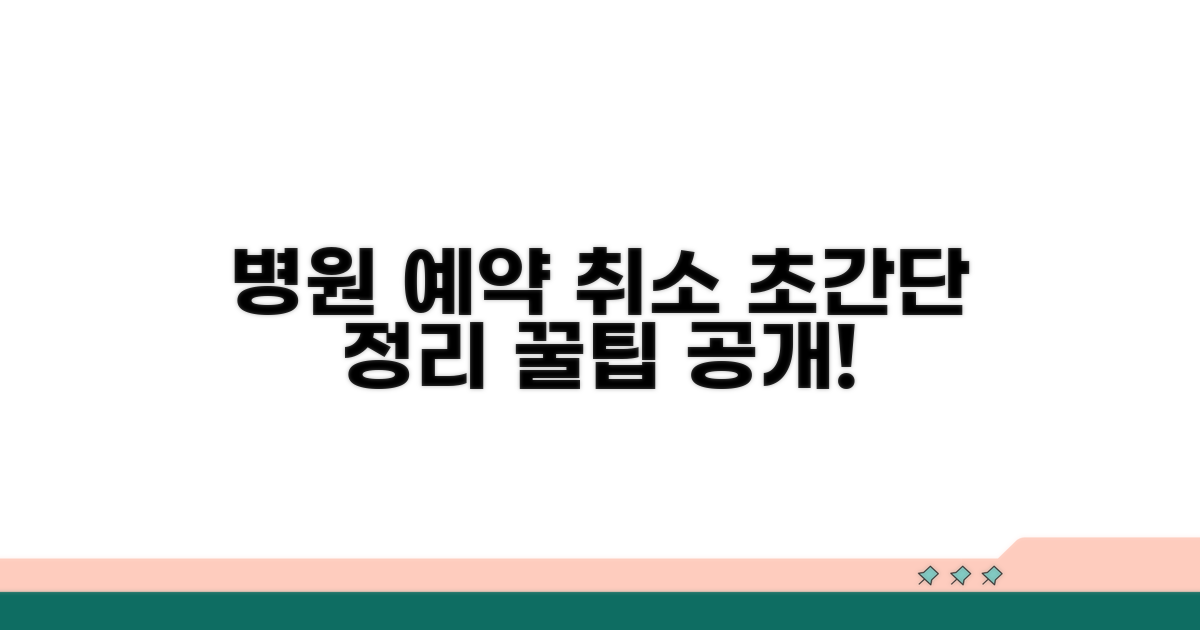 병원 예약 취소 방법 완벽 정리