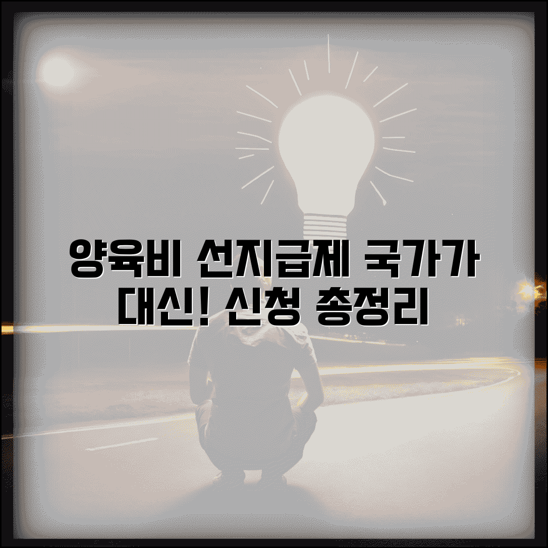 양육비 선지급제 신청 방법 | 양육비 미지급시 국가가 대신 지급하는 선지급제 이용법
