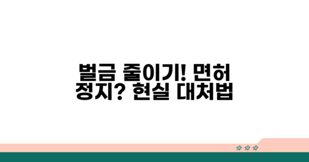 벌금 감경, 면허 정지 받는 현실적 대처