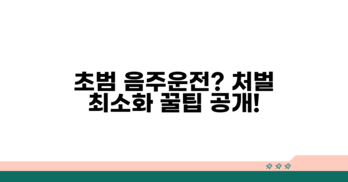 초범 음주운전 처벌 최소화 방법