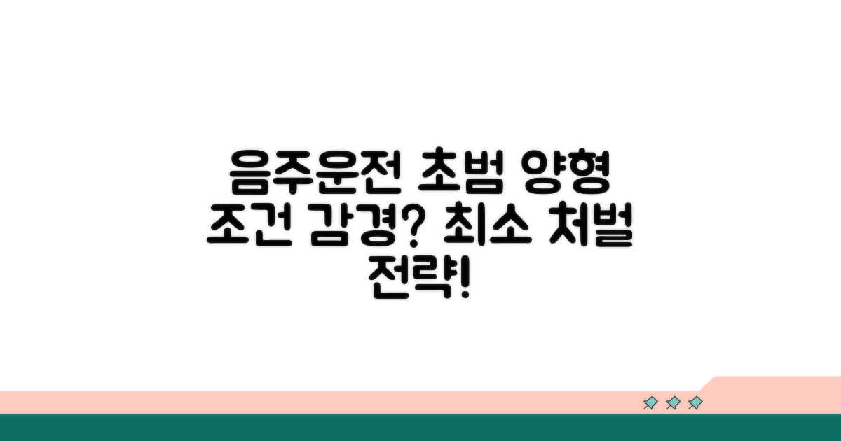 음주운전 초범, 양형 조건과 감경 가능성