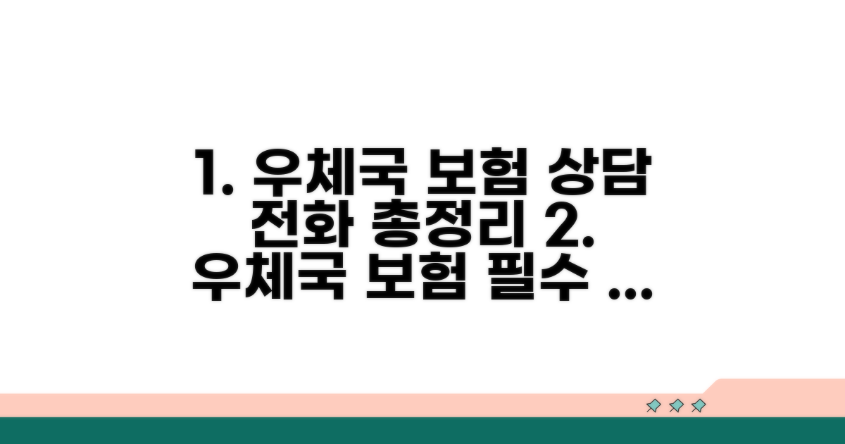 우체국 보험 상담 전화번호 총정리
