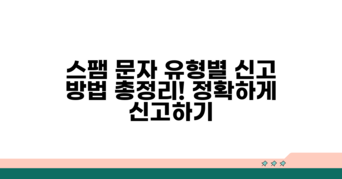 스팸 문자 유형별 신고 절차