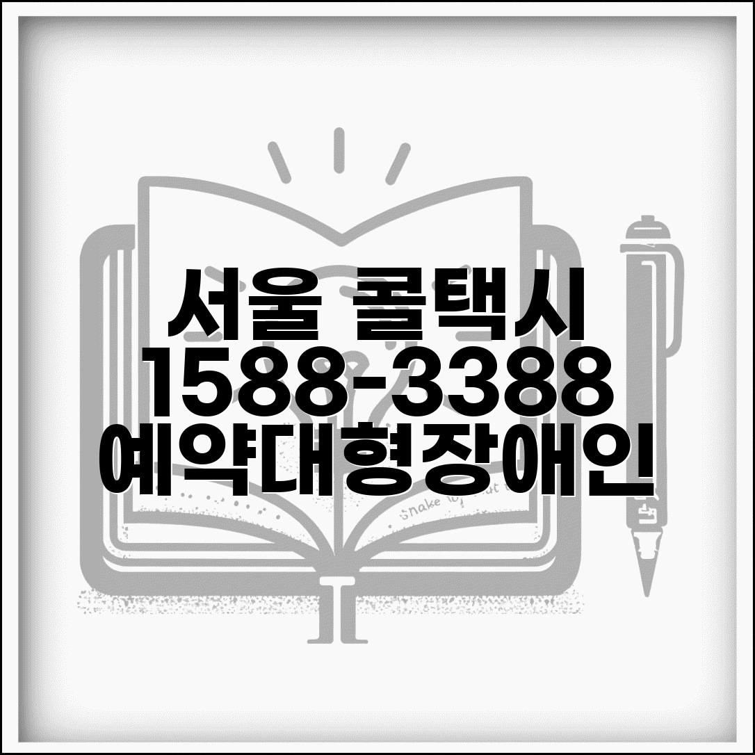 서울 콜택시 예약 전화번호 1588-3388 | 서울시 콜택시 예약과 대형택시 장애인택시 호출