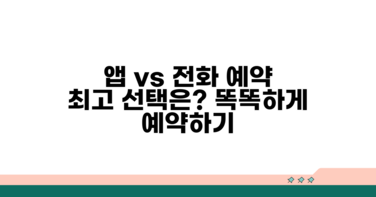 앱과 전화 예약 비교 분석