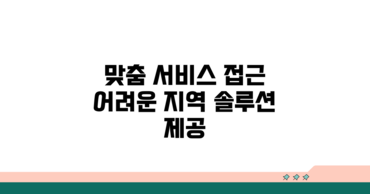 접근 어려운 지역 맞춤 서비스
