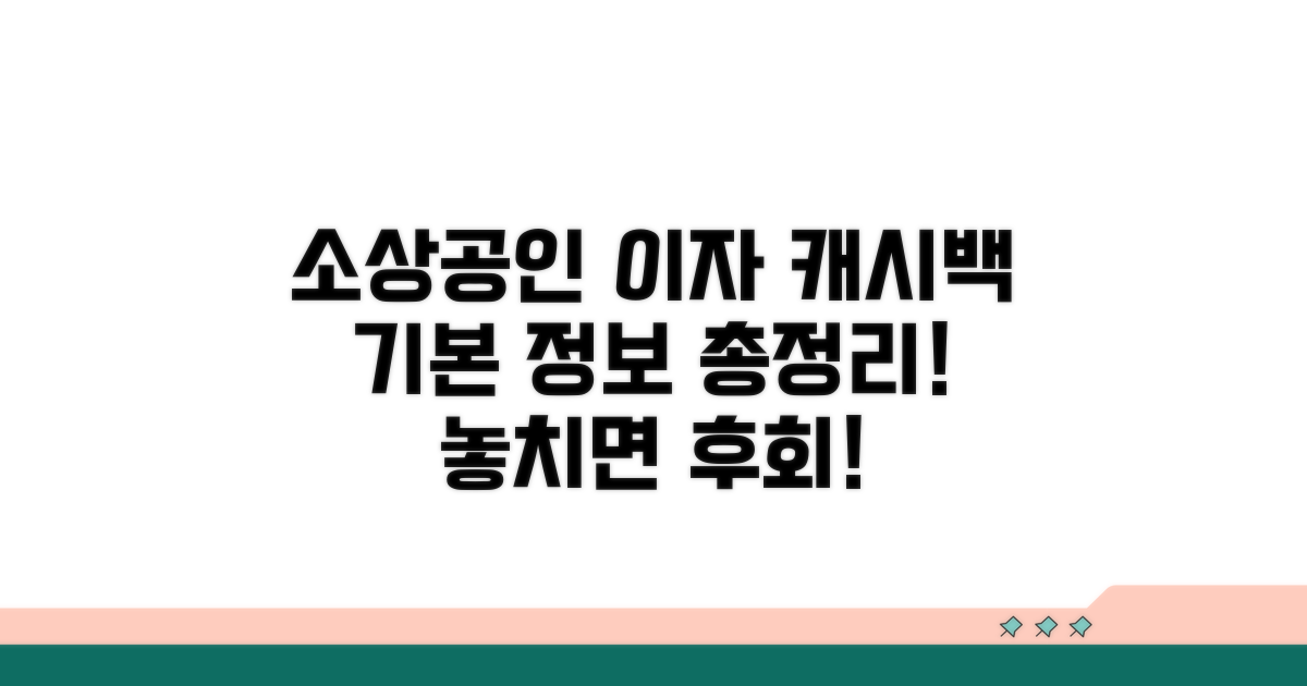 소상공인 이자캐시백 기본 정보