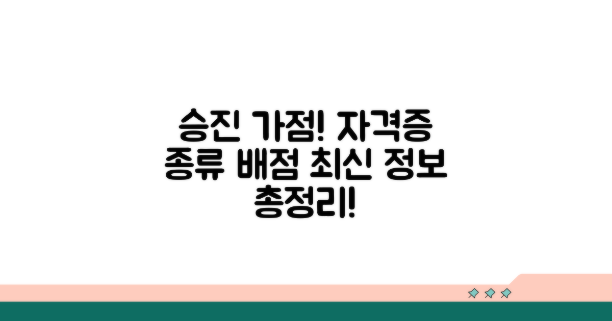 승진 가점 자격증 종류와 배점