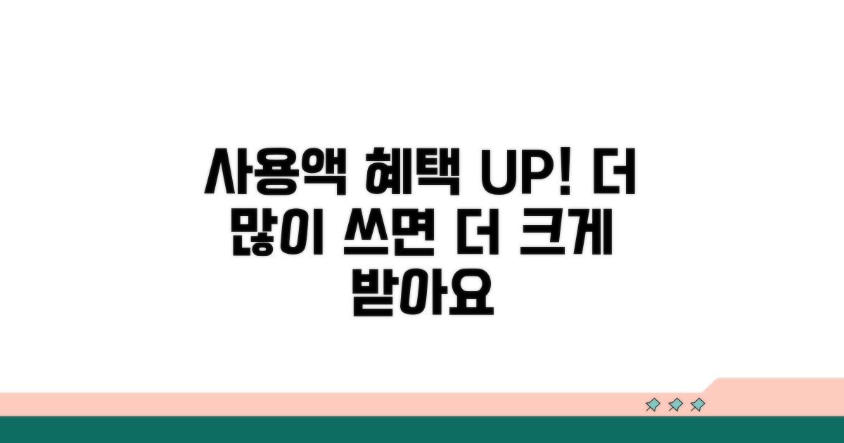 사용액 적립 인센티브 받는 법