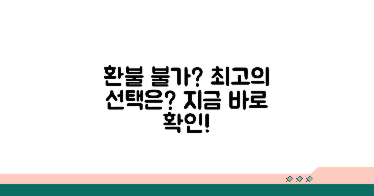 환불 불가 시, 최선의 선택은?