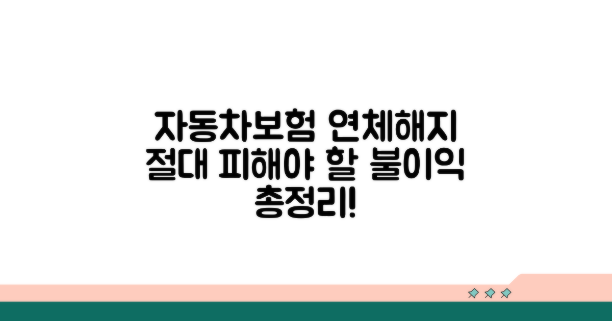 자동차보험 연체, 해지 시 문제점