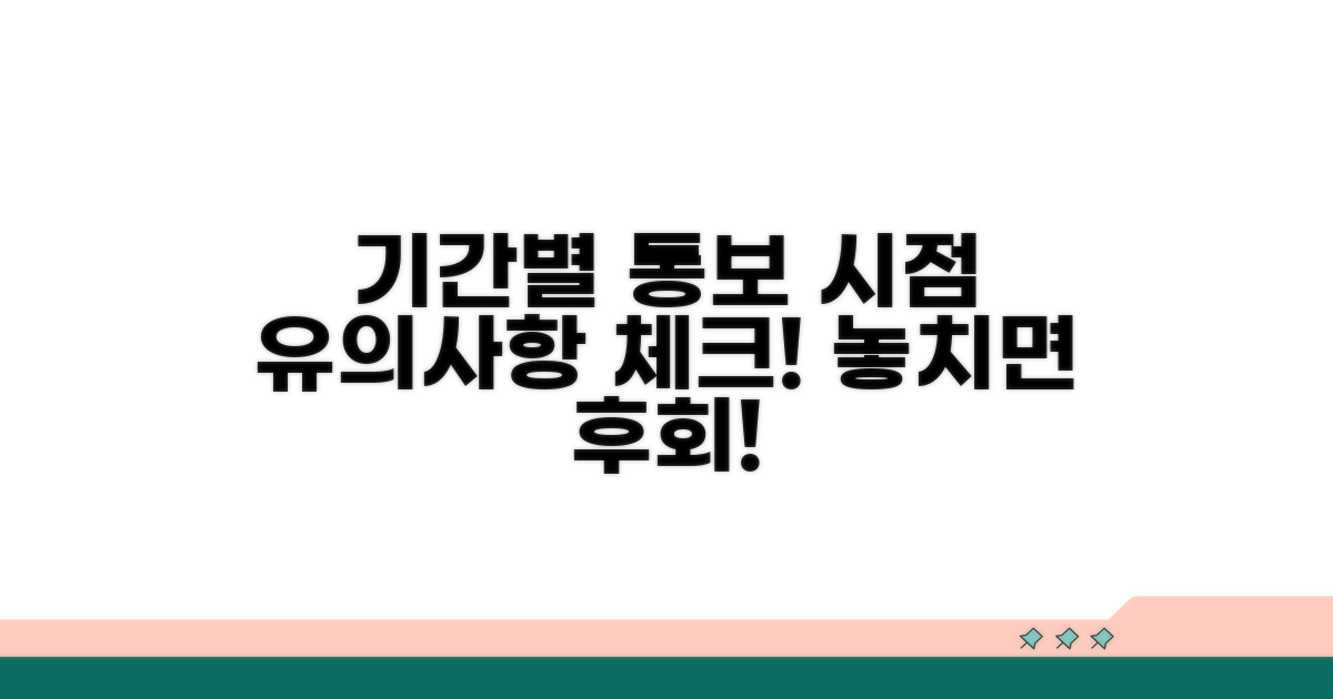 기간별 통보 시점과 유의사항