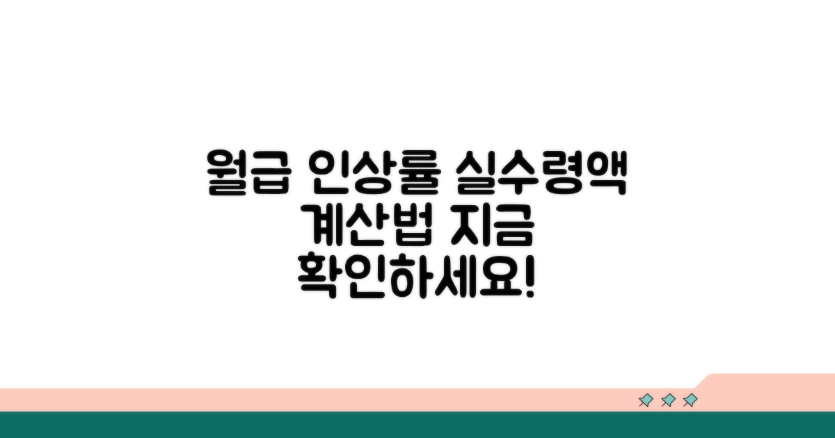 월급 인상률과 실수령액 계산법
