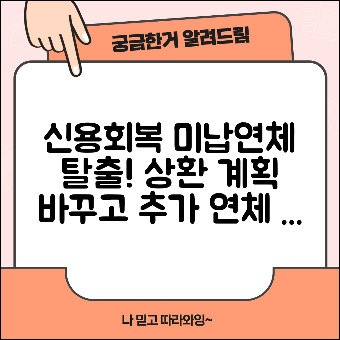 신용회복위원회 미납 연체 해결법 | 상환 계획 변경하고 추가 연체 방지하는 대책