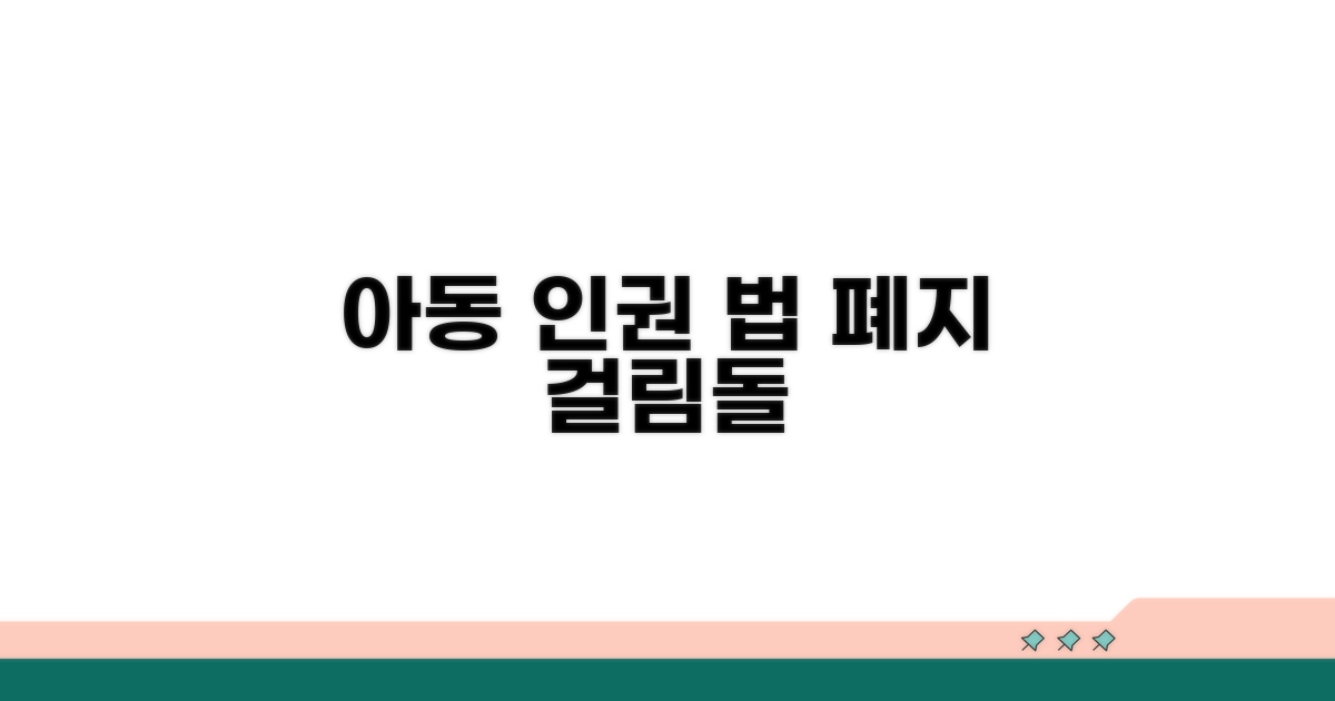 아동 인권 보호, 법 폐지의 걸림돌