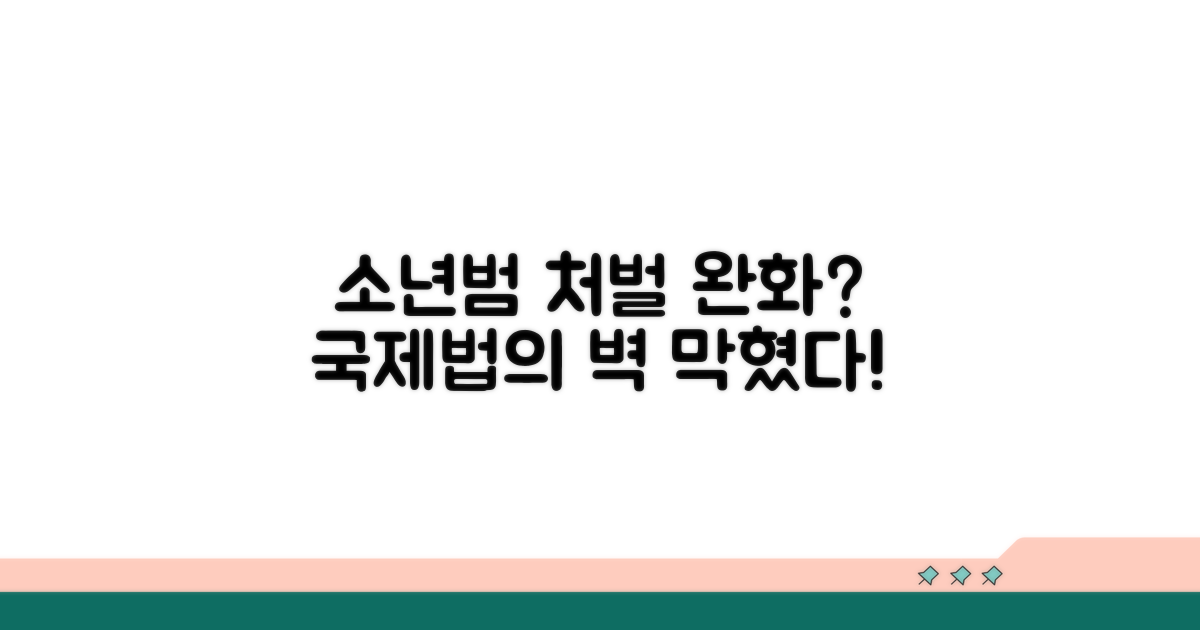 소년범 처벌 완화, 국제법의 제약