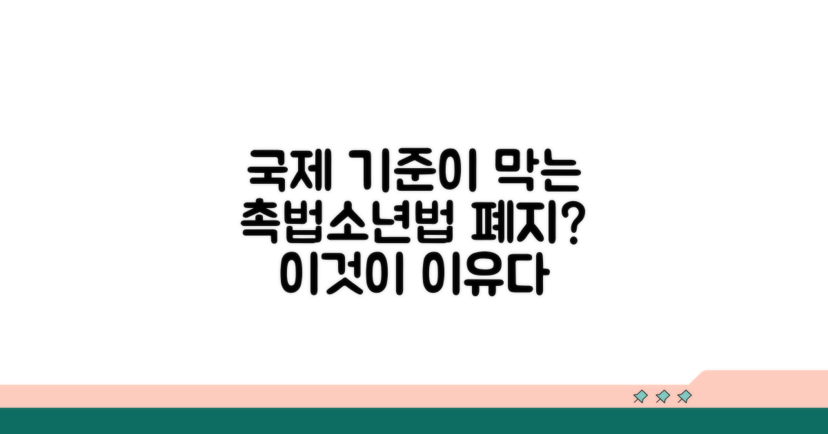 국제 기준이 촉법소년법 폐지를 막는 이유