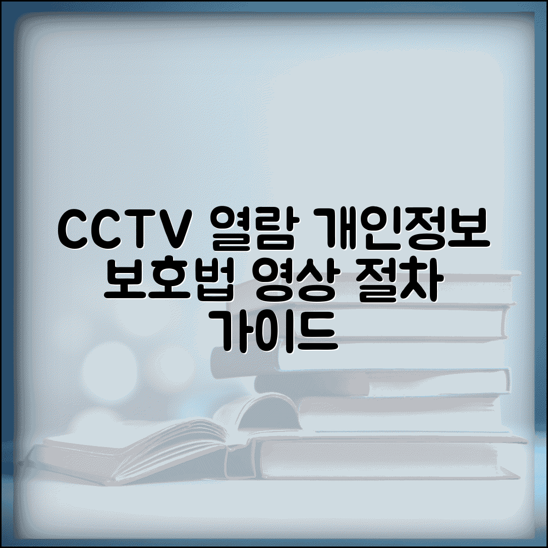 CCTV 열람 개인정보 보호법 | CCTV 영상 열람 절차 완벽가이드
