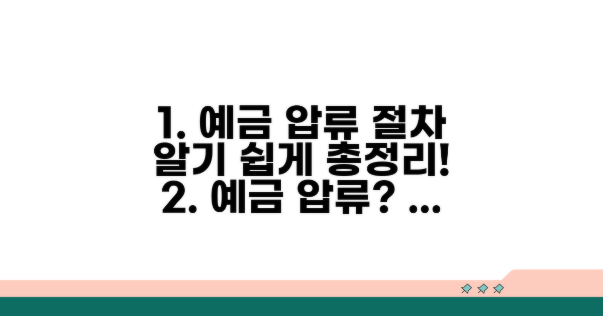 은행 예금 압류 상세 절차 안내