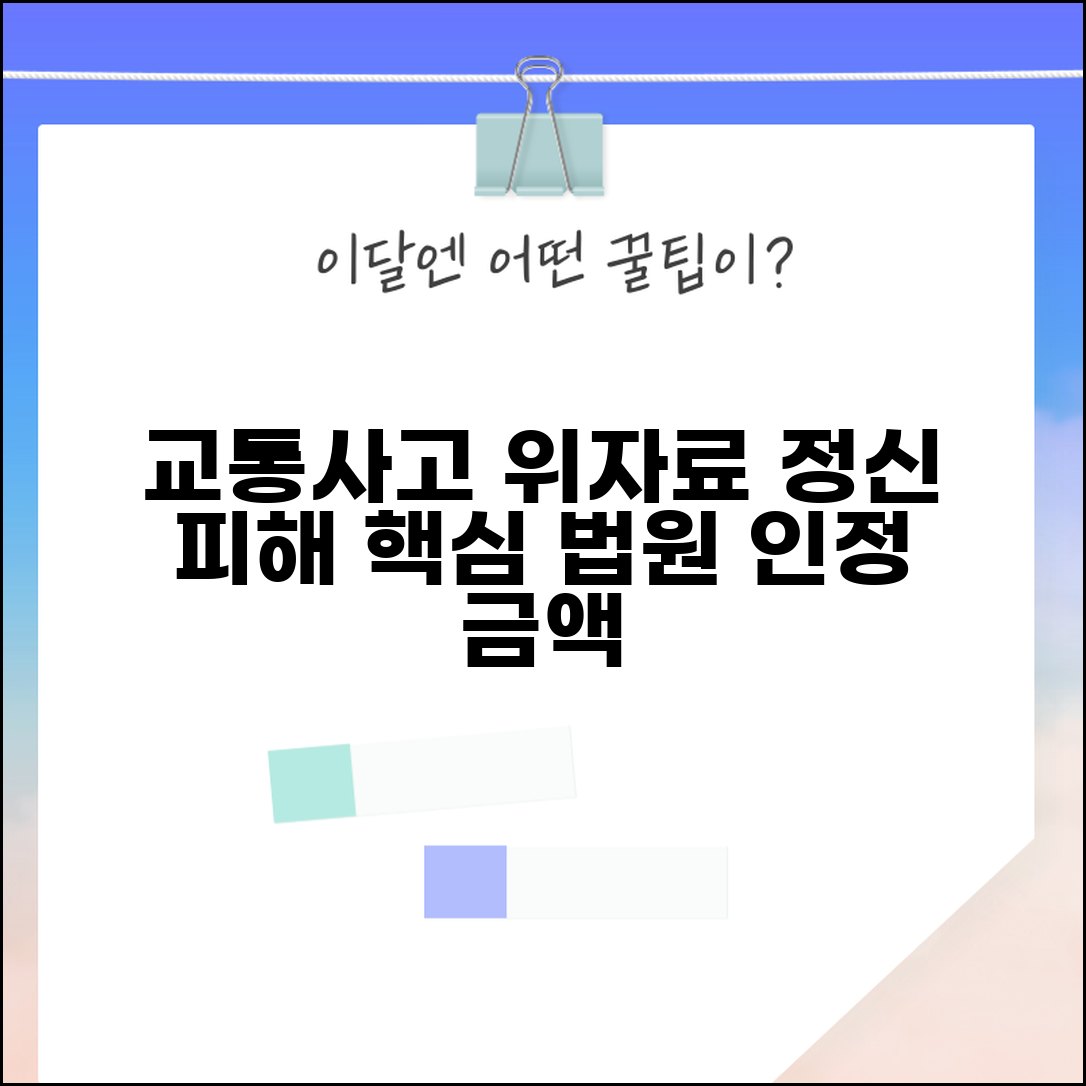 교통사고 위자료 산정 기준 | 정신적 피해 위자료 계산과 법원 인정 금액
