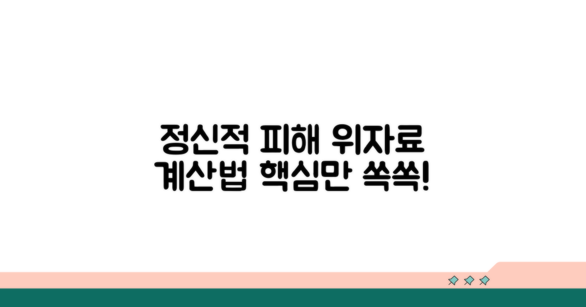 정신적 피해 위자료 계산 방법