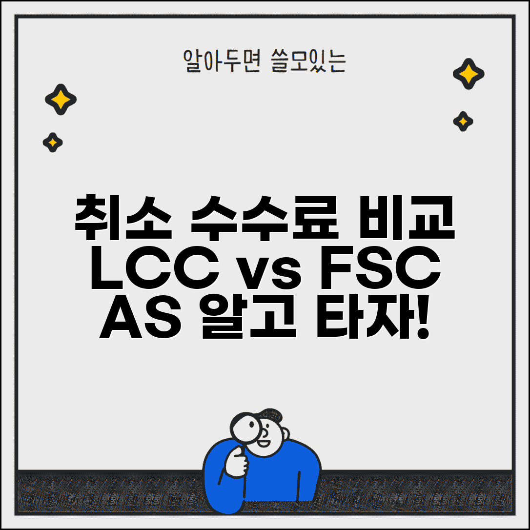 비행기 취소 수수료 저비용항공 | LCC와 FSC 항공사별 취소 수수료 비교와 선택 기준