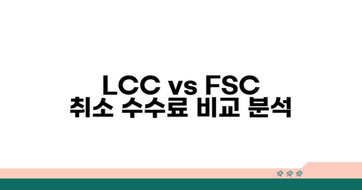 LCC vs FSC 취소 수수료 비교