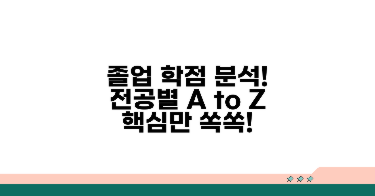전공별 졸업 학점 상세 분석