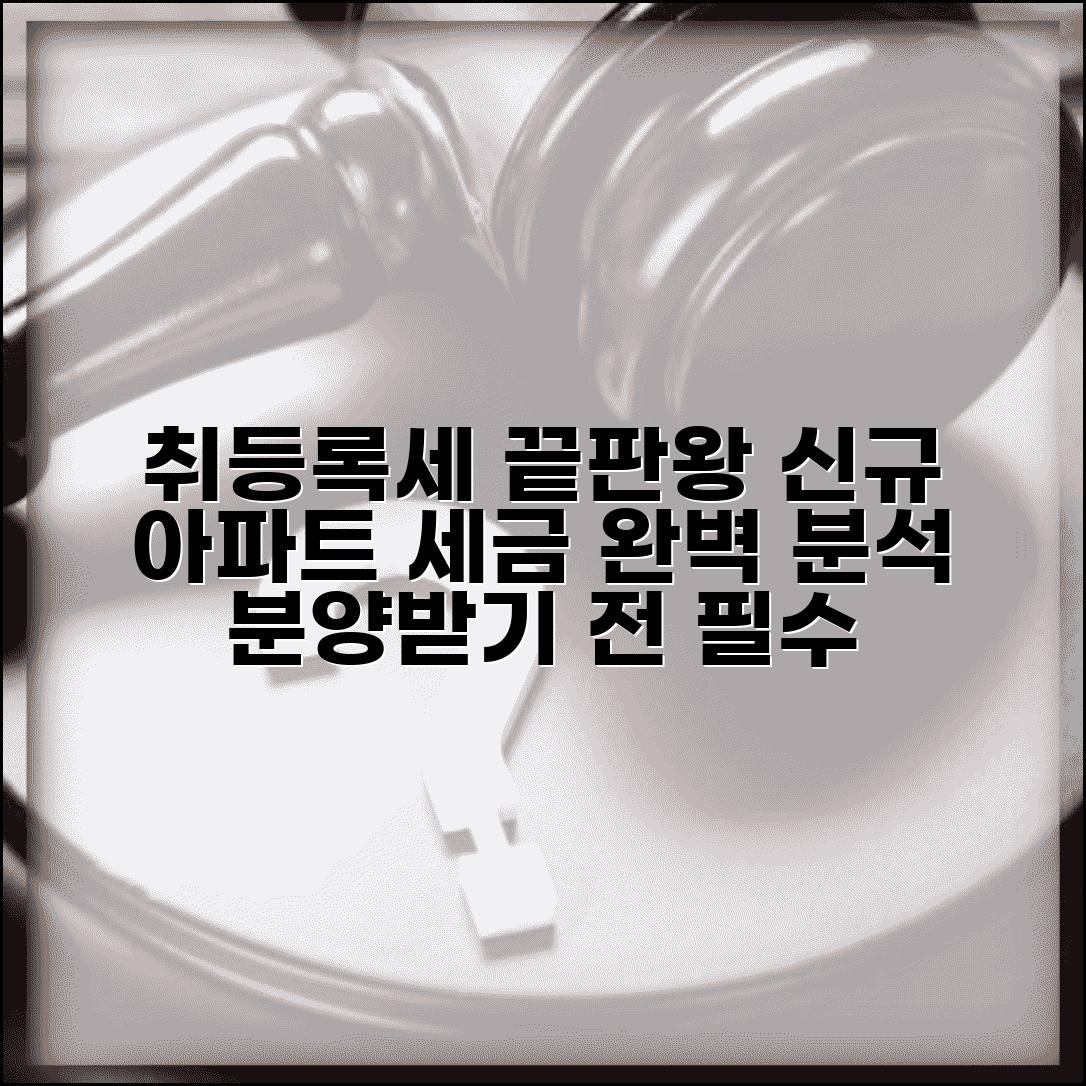 신규아파트 취등록세 | 신규 분양 아파트 세금 계산