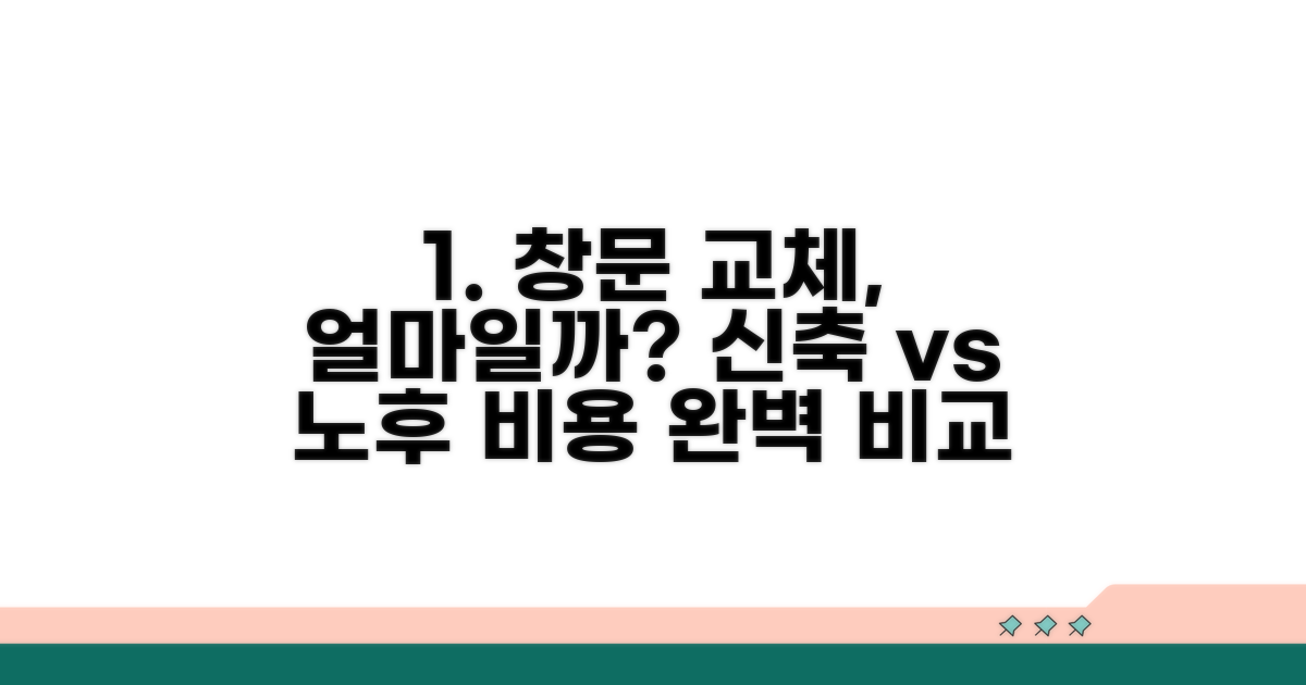 신축/노후 창문별 교체 비용 가이드