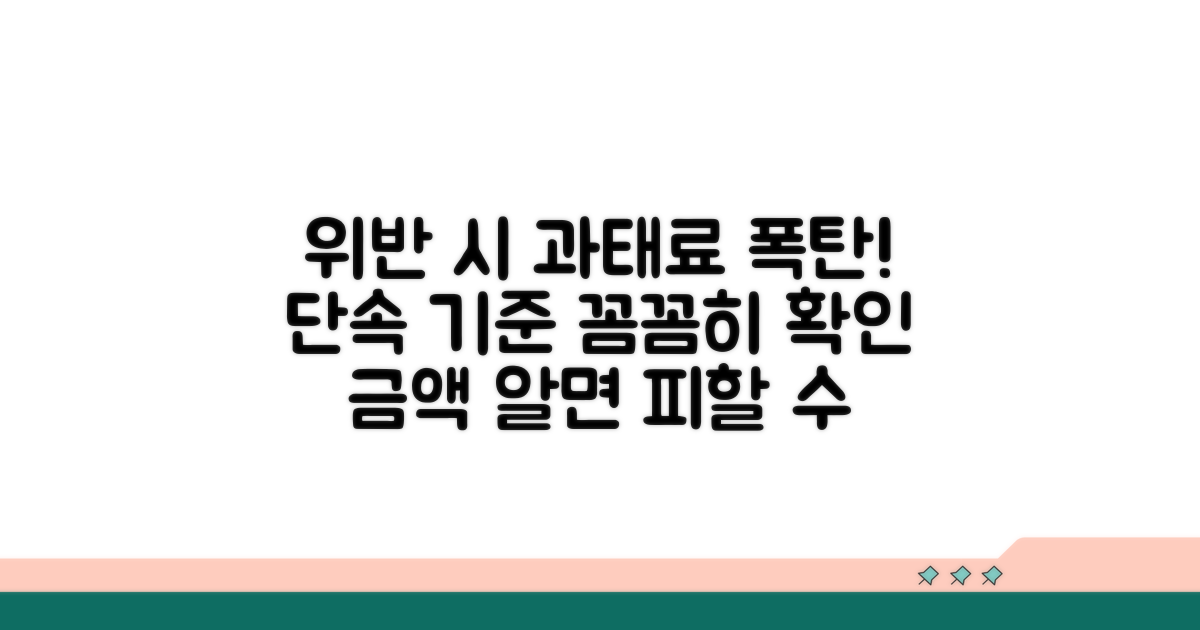 단속 기준과 과태료 금액 확인